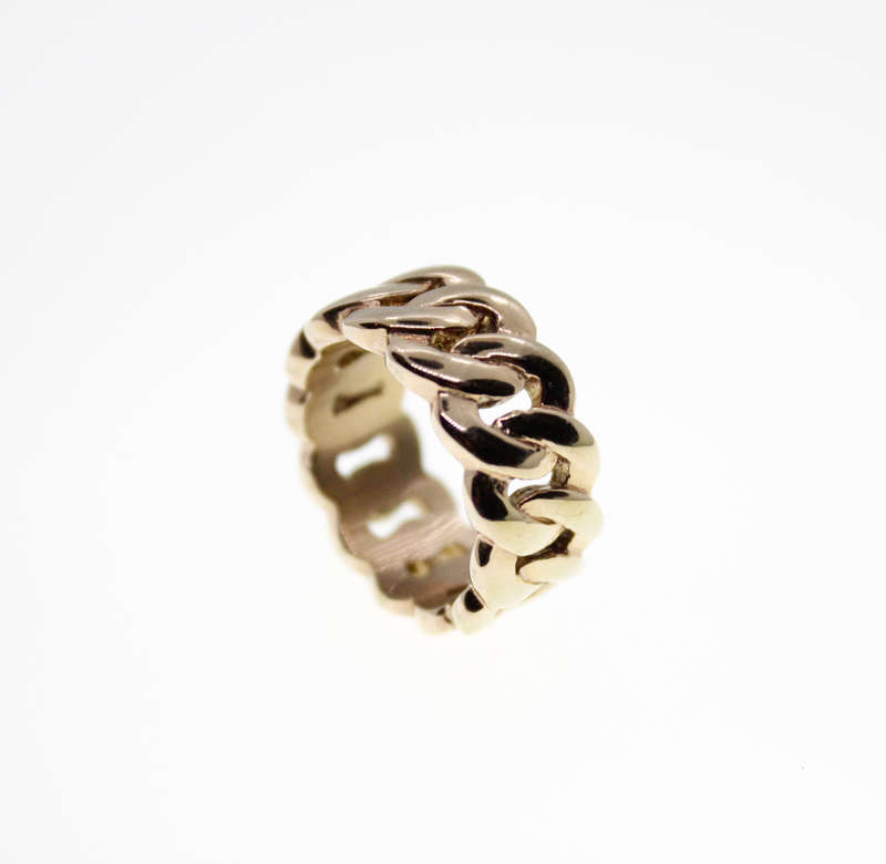 Ring - Fashion Gold Tone Link Chain Style Ring - ML2329