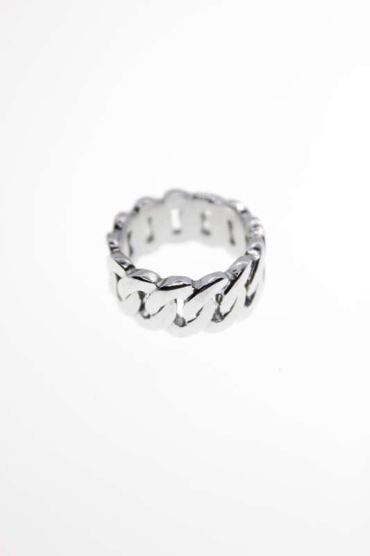 Ring - Fashion Silver Tone Link Chain Style Ring - ML2331