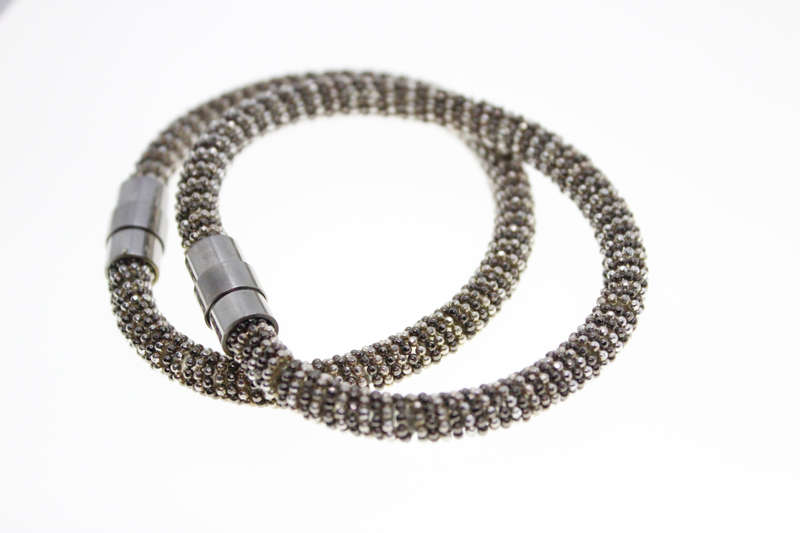 Bracelet - Fashion Silver and Metal Tone Magnetic Mesh Design x 2 - ML2367