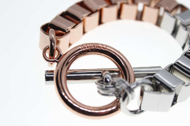 Set - Rose Metal Silver Tone Box Links. Stamped Mimco - ML2369