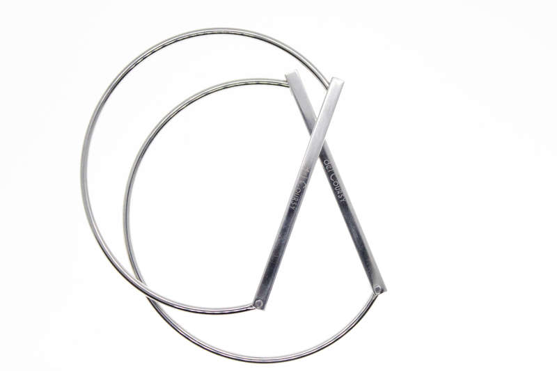 Bracelet - Fashion Silver Tone Stamped Del Coursy - ML2370