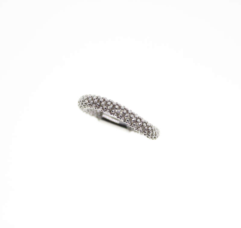 Ring - Fashion Silver Tone, Silver Tone Mesh - ML2375