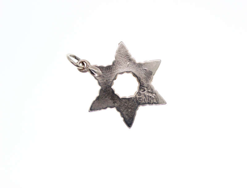 Pendant - Star of David 6 x Rhinestone Flowers. Stamped Dior. - ML2384