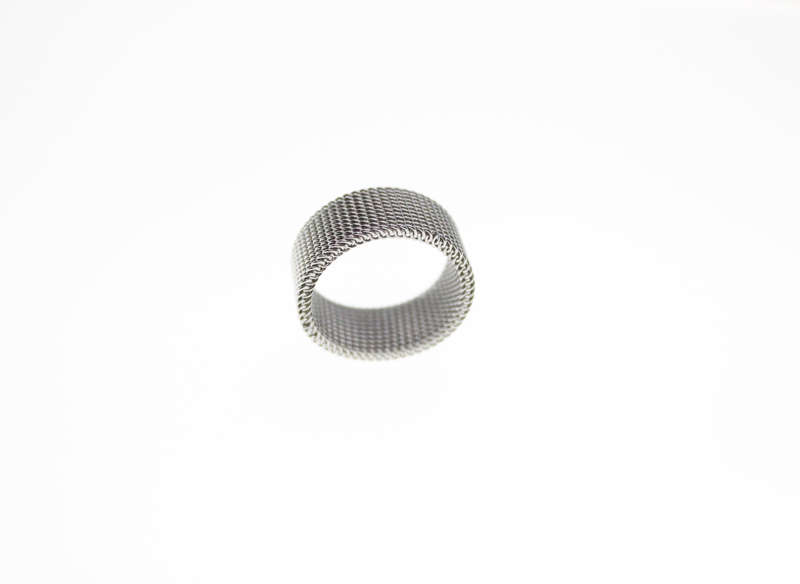 Ring-Silver Tone Mesh Ring - ML2387