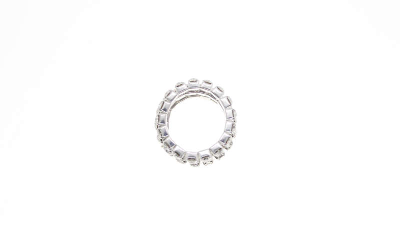 Rings - 3 x Silver Tone Stretch Diamante Rings - ML2398