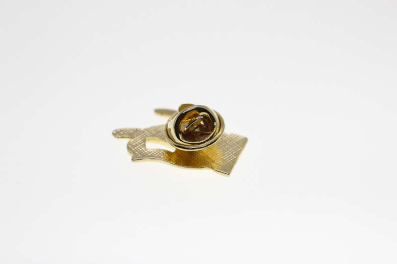 Brooch - Vintage Gold Tone Hand Shaped Brooch with Diamantes - ML2420
