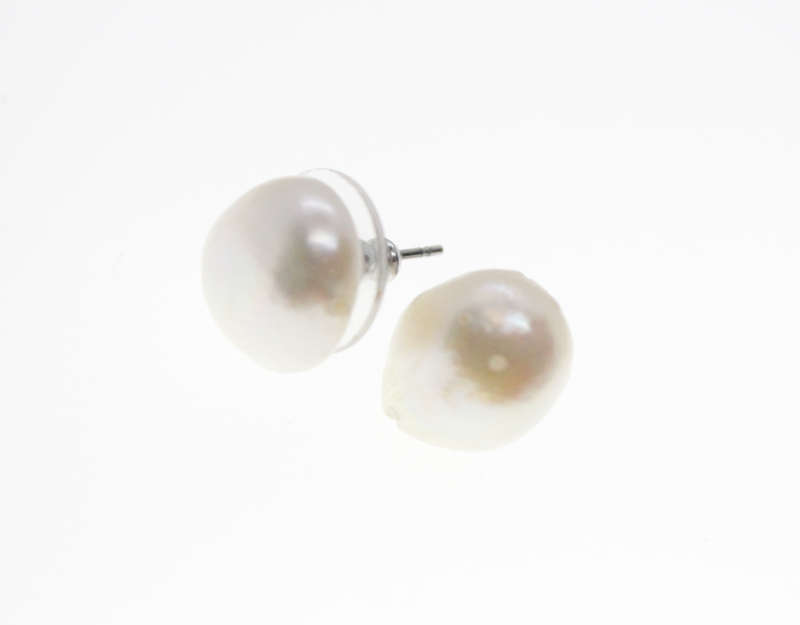 Earrings - Silver Tone Faux Pearl Silver Tone Stud Earrings - ML2463