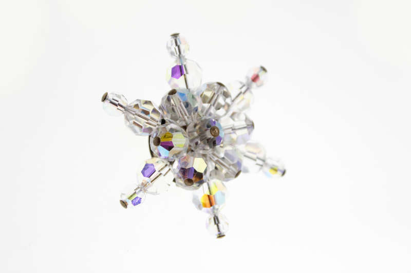 Brooch - Vintage Silver Tone Crystal Brooch Star design - ML2480