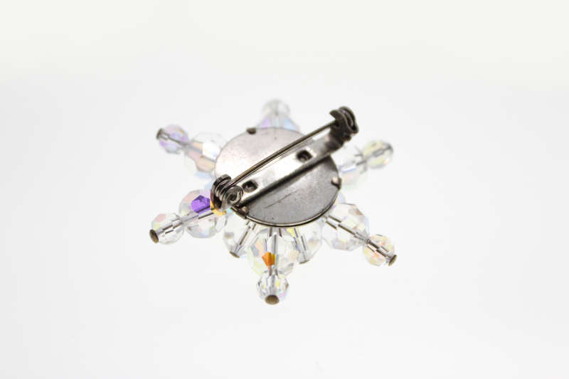 Brooch - Vintage Silver Tone Crystal Brooch Star design - ML2480