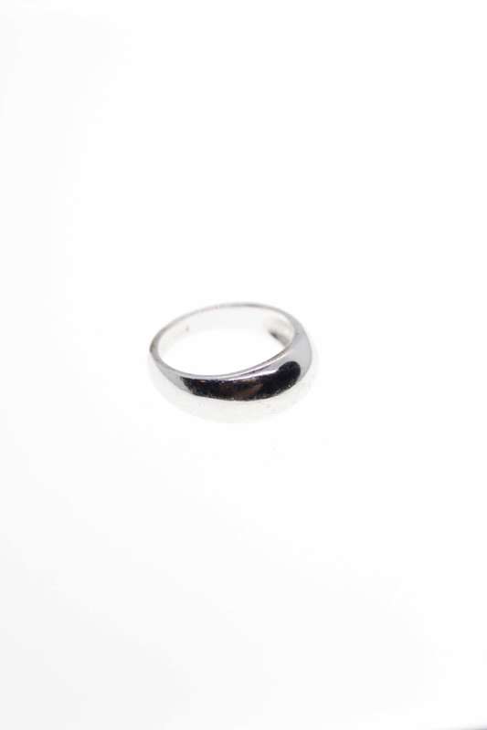 Ring - Vintage Silver Tone Camille Lucie Stamped Ring - ML2488