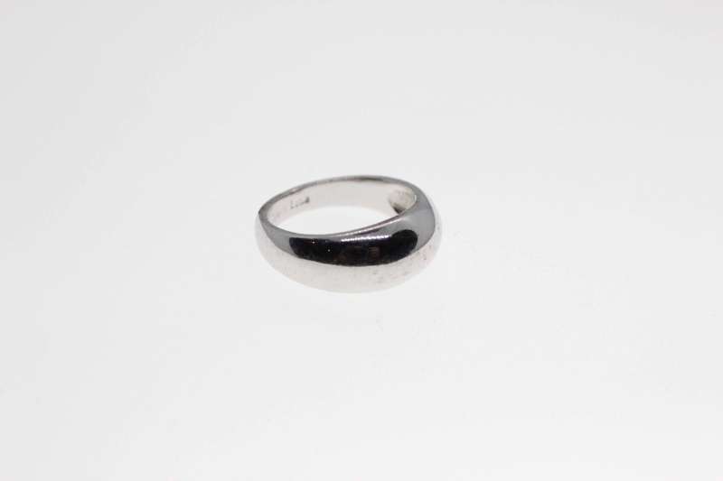 Ring - Vintage Silver Tone Camille Lucie Stamped Ring - ML2488