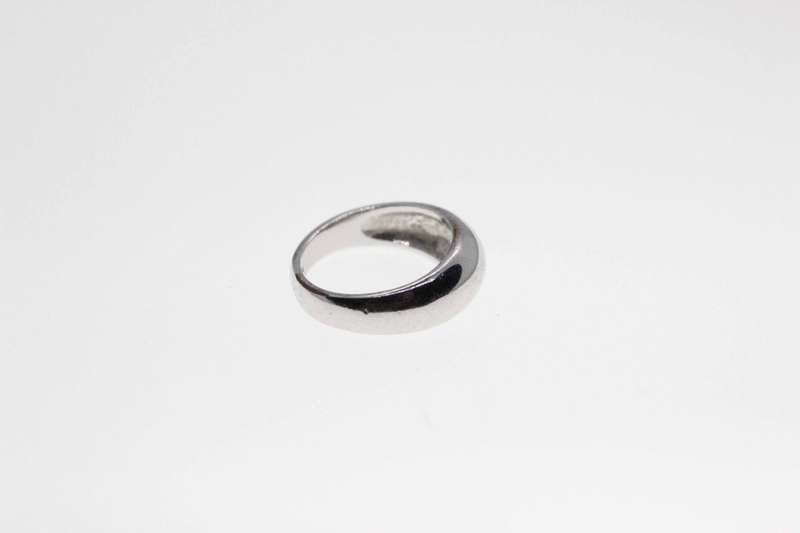 Ring - Vintage Silver Tone Camille Lucie Stamped Ring - ML2488