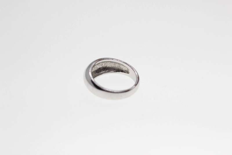 Ring - Vintage Silver Tone Camille Lucie Stamped Ring - ML2488