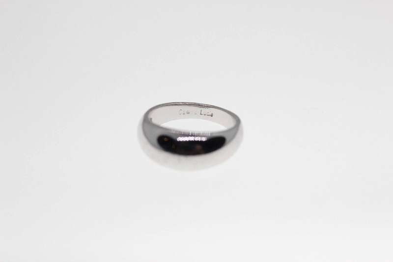 Ring - Vintage Silver Tone Camille Lucie Stamped Ring - ML2488