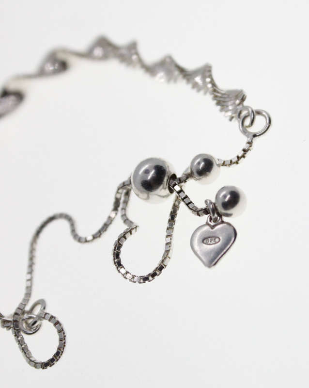 Bracelet - Fashion 925 Silver Twisted Chain Style Bracelet. Adjustable. - ML2515