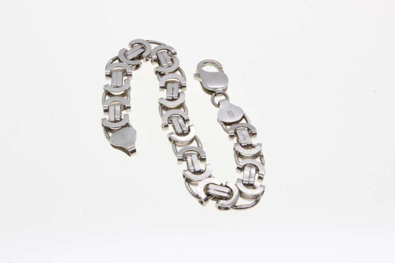 Bracelet - 925 Silver Link Chain Style Sophisticated Bracelet, Stamped Italy - ML2629