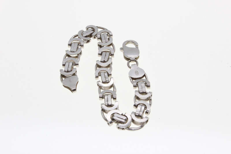 Bracelet - 925 Silver Link Chain Style Sophisticated Bracelet, Stamped Italy - ML2629