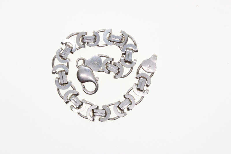 Bracelet - 925 Silver Link Chain Style Sophisticated Bracelet, Stamped Italy - ML2629