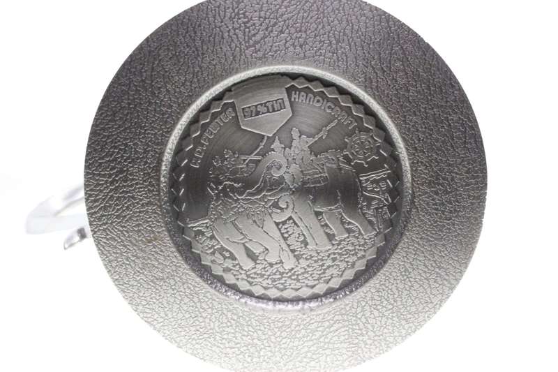 Tankard - Pewter Handcrafted Elephant Great Duel of Thailand, Elephants in Water with Logs - ML2658