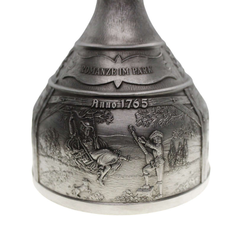 Decanter - Vintage Pewter with Metal Engravings stamped SKS Zinn 95% made in Germany - ML2659
