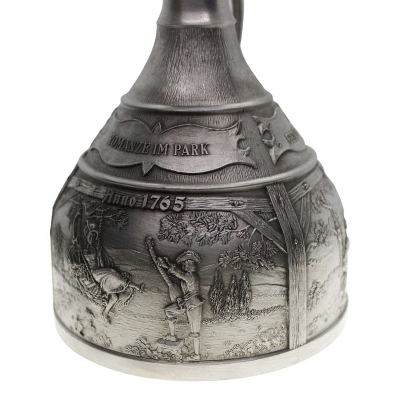 Decanter - Vintage Pewter with Metal Engravings stamped SKS Zinn 95% made in Germany - ML2659