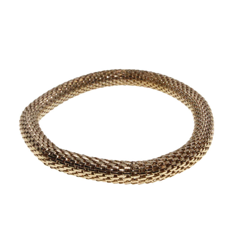 Bracelet - Gold Tone Mesh Style Bracelet, Stretchable - ML2682
