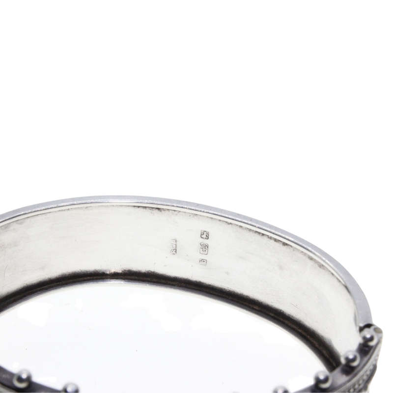Bracelet - Sterling Hallmarked Georgion Canitille Cuff Bracelet (Similar to Filigree) - ML2705