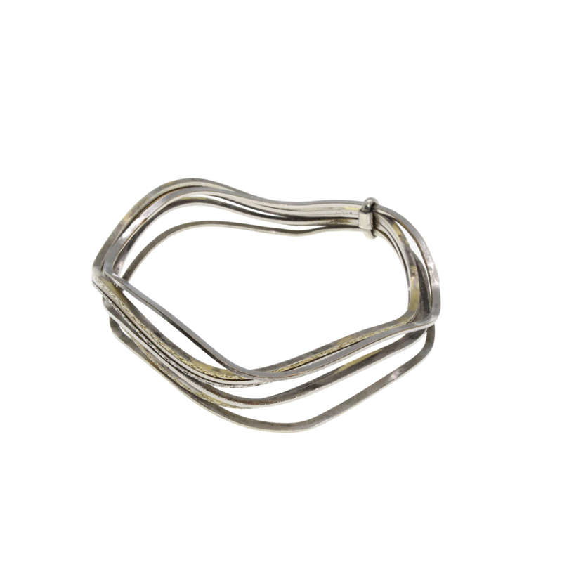 Bangles - Silver/Gold Tone x Vintage 7 Wavy Bangles - ML2746