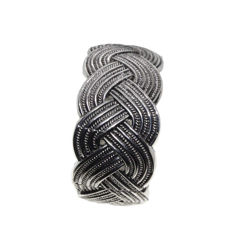 Bangle - Silver Tone Intertwined Design - ML2754