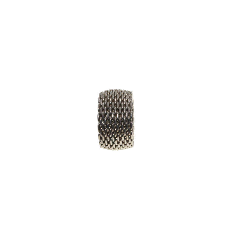 Ring - Silver Tone Vintage Mesh Design Ring - ML2768