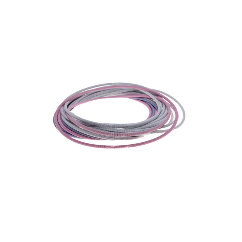 Bracelet - Silver Tone x 18 Guitar Spring Bracelets. Pastel Colours - ML2788