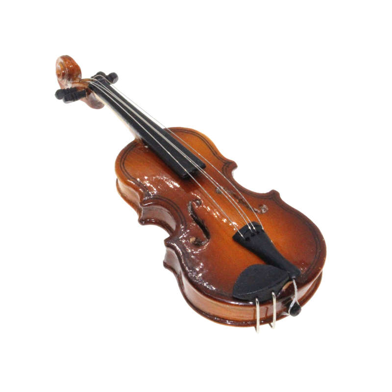 Antique Collectible - Authentic Miniature Violin and Bow. Black Case - ML2794