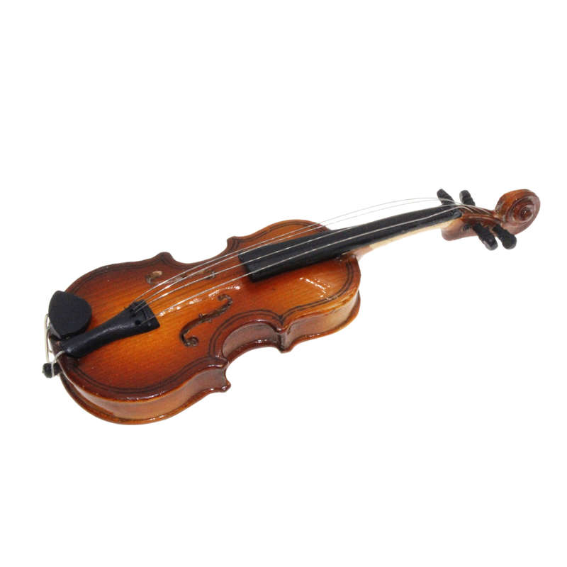 Antique Collectible - Authentic Miniature Violin and Bow. Black Case - ML2794