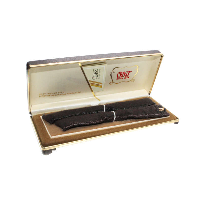 Antique - Vintage CROSS 14K Gold Rolled Pen and Pencil in Original Box - ML2798