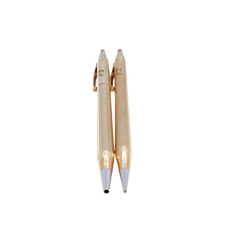 Antique - Vintage CROSS 14K Gold Rolled Pen and Pencil in Original Box - ML2798