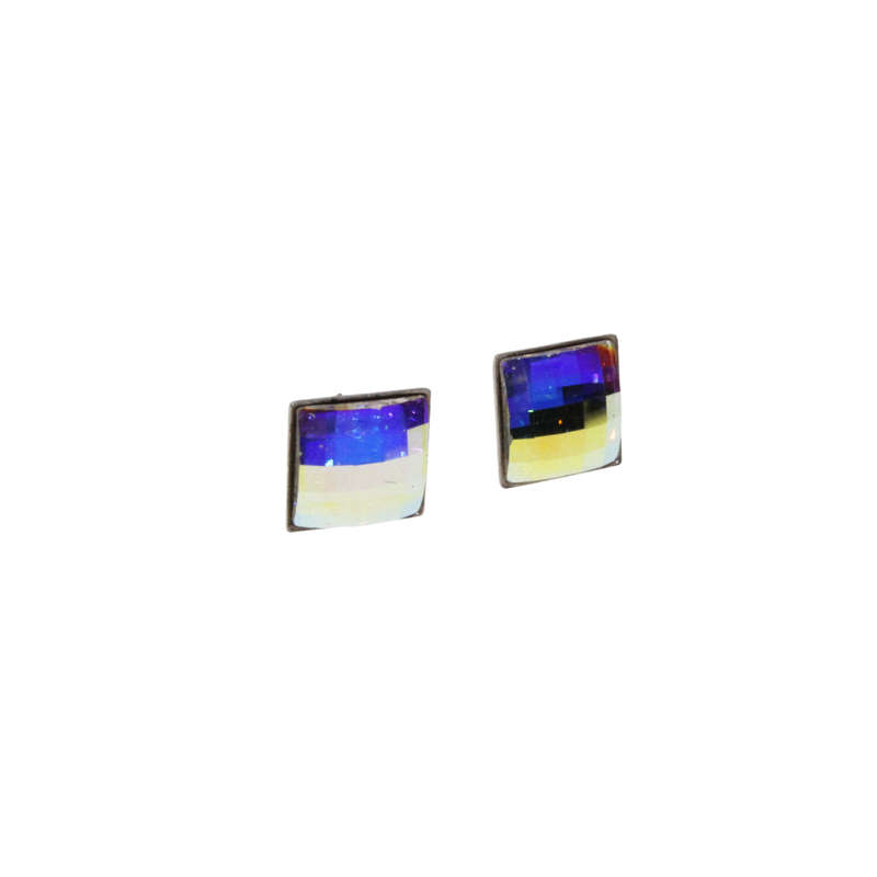 Earrings - 925 Silver Kaleidoscope Stud Earrings - ML2800