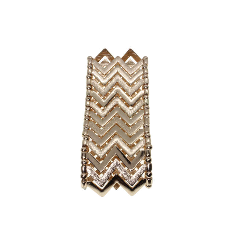 Bracelet - Gold Tone Aztec Design. Stretch Bracelet - ML2807