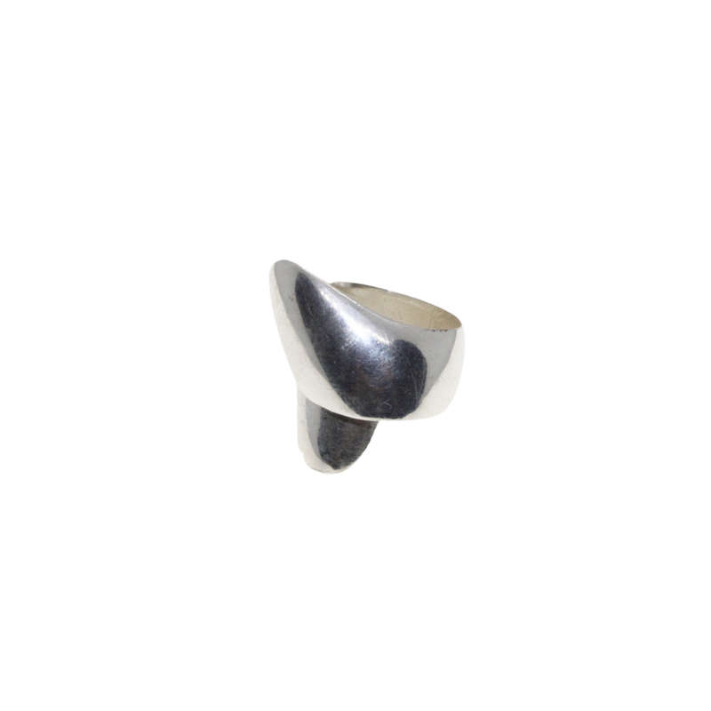 Ring - 925 Silver Cross Over Ring Heavy Band - ML2819