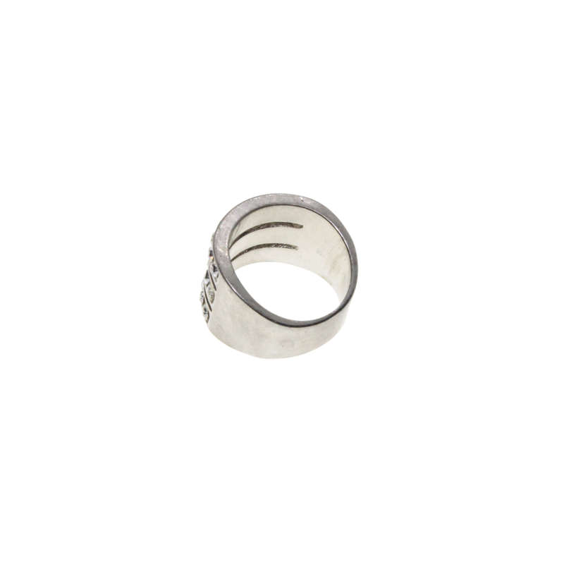 Ring - Silver Tone 3 Strand Design. Clear Diamantes - ML2827