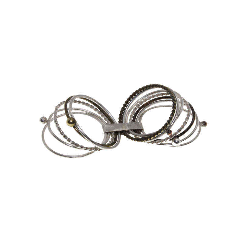 Ring - Multi Colour Multi Stack ring with small Multi Colour Balls - ML2852