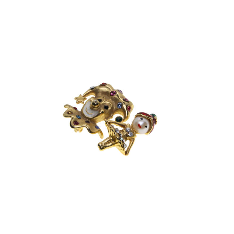 Brooch - Jester Clown Rhinestones. Baby Girl Diamantes. - ML2910