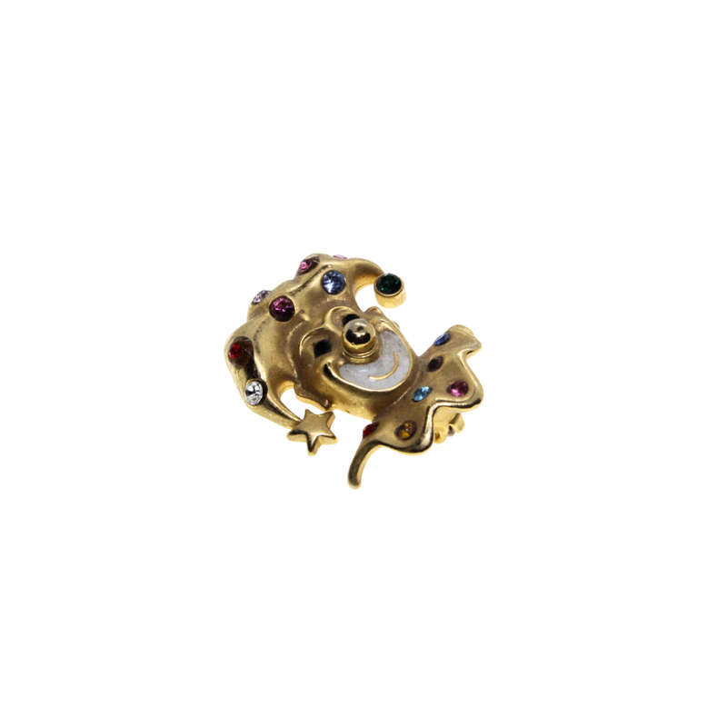 Brooch - Jester Clown Rhinestones. Baby Girl Diamantes. - ML2910