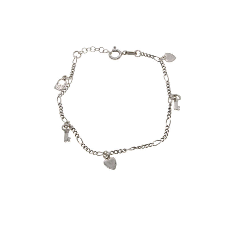Bracelet - 925 Silver Italy Dainty Charm Bracelet - ML2916