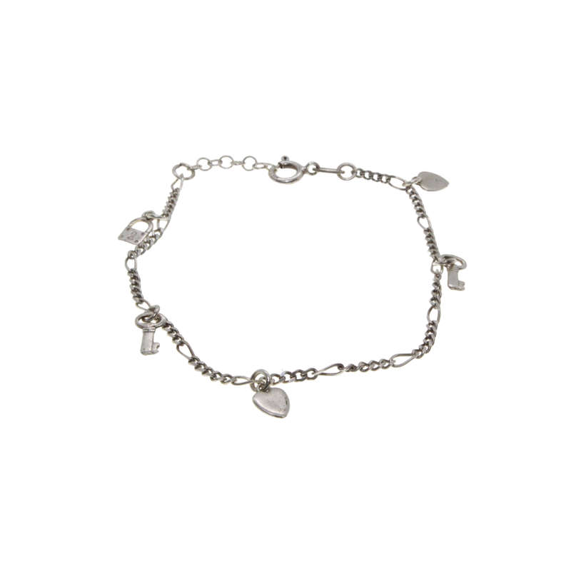 Bracelet - 925 Silver Italy Dainty Charm Bracelet - ML2916