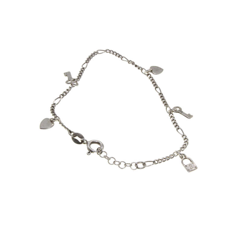 Bracelet - 925 Silver Italy Dainty Charm Bracelet - ML2916