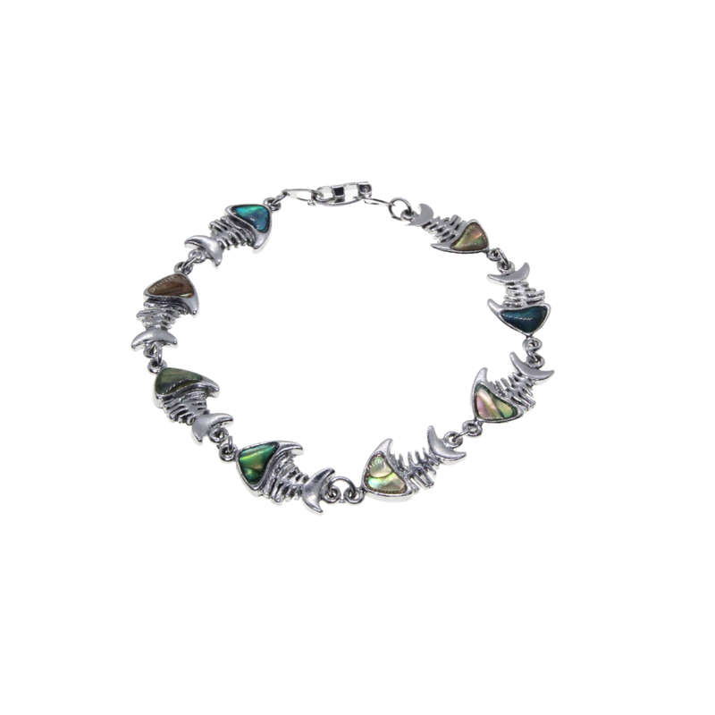 Bracelet - Silver Tone Clownfish with different colour stones - ML2918