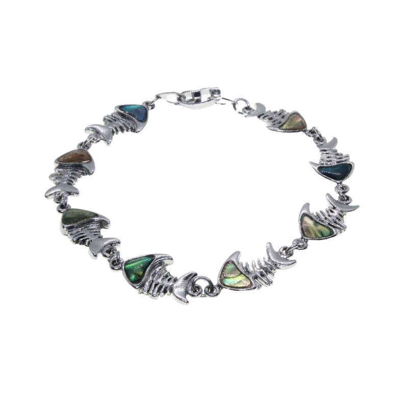 Bracelet - Silver Tone Clownfish with different colour stones - ML2918