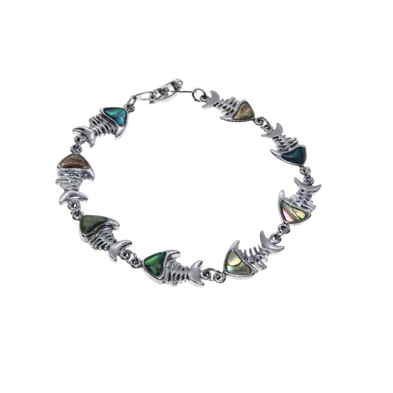 Bracelet - Silver Tone Clownfish with different colour stones - ML2918