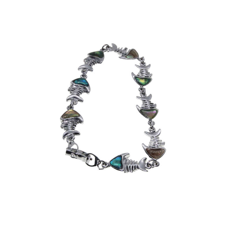 Bracelet - Silver Tone Clownfish with different colour stones - ML2918