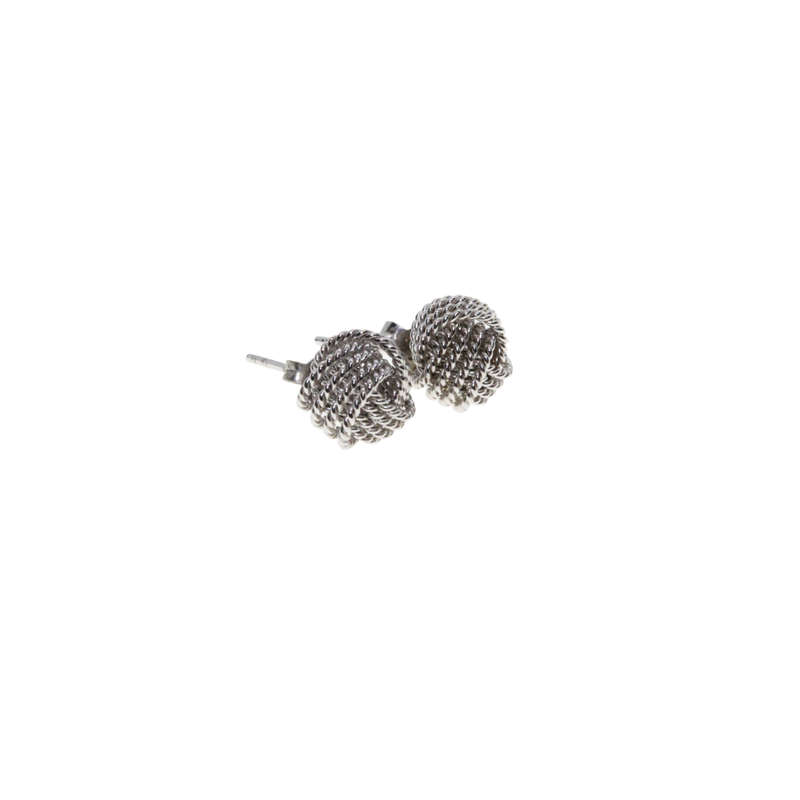 Earrings - 925 Silver Love Knot Stud Earrings - ML2919